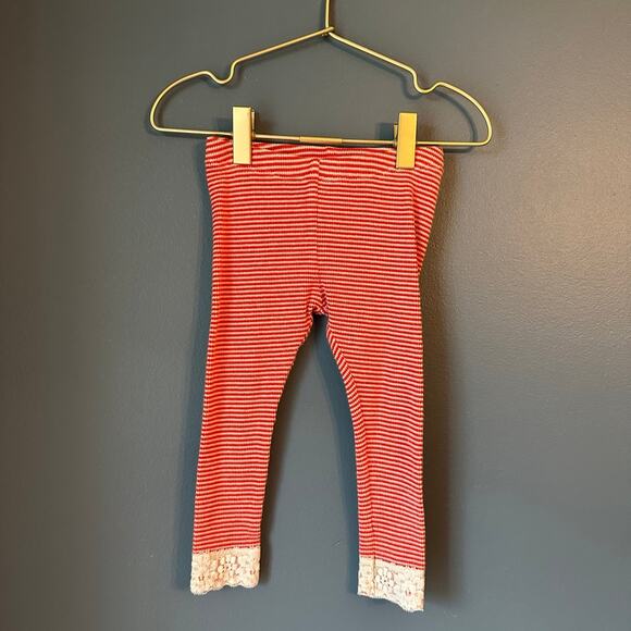 Tea collection red and pink ribbed leggings - Picture 1 of 3